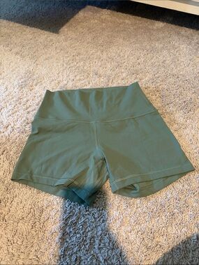 lululemon athletica Olive Green High-Rise Bike Shorts